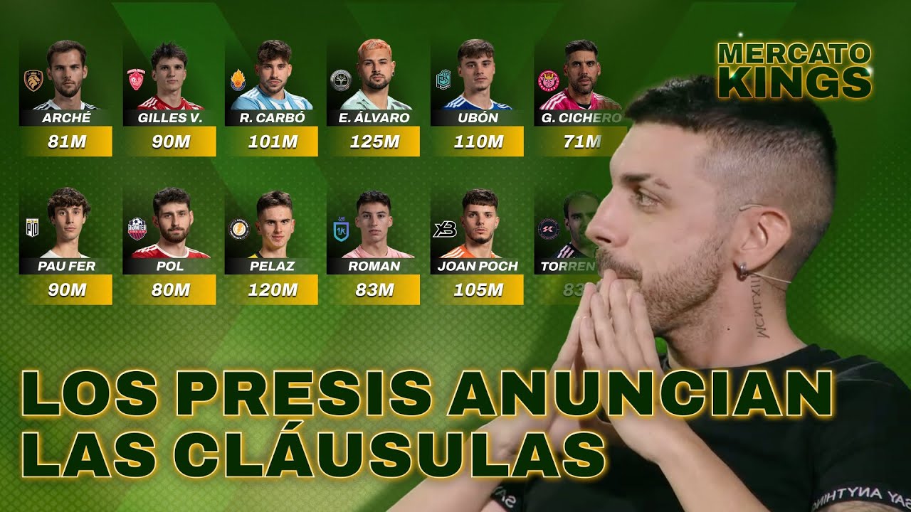 Los PRESIS anuncian las CL&Aacute;USULAS de sus EQUIPOS