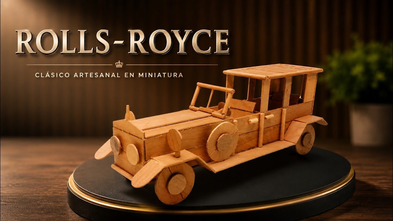 ROLLS-ROYCE hecho con palitos de helado - Rolls-Royce made with ice cream sticks