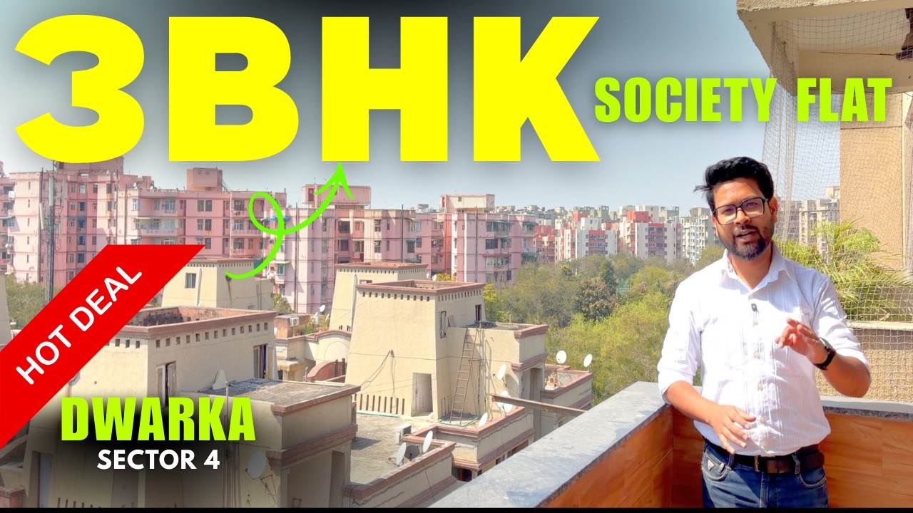 3BHK Society Flat for Sale in Dwarka ✅ | DIN Apartment ~Dwarka Sector 4 , Delhi #housetour