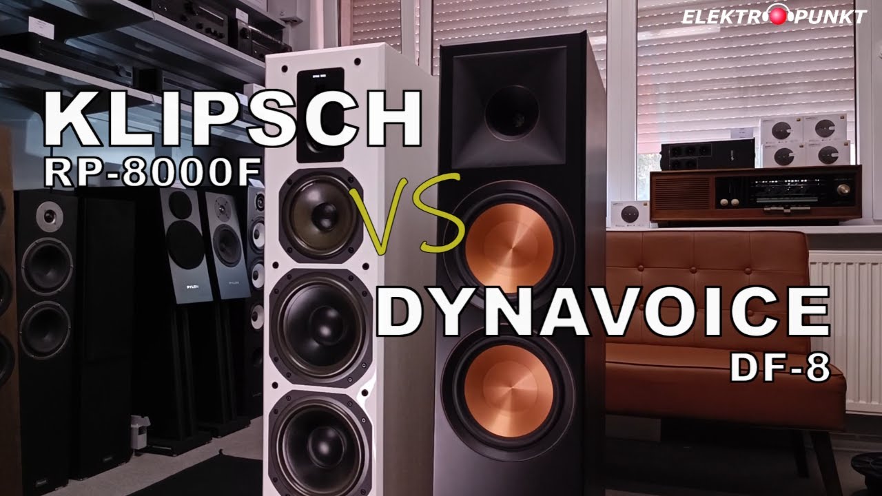 Klipsch RP 8000F vs Dynavoice DF-8 - porównanie modeli kolumn podłogowych