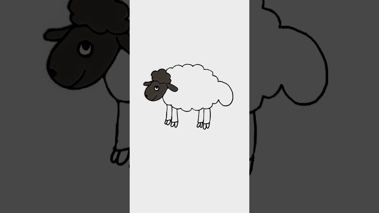 how to colour sheep 🐏 | how to draw sheep | how to draw animals @Drawing4455