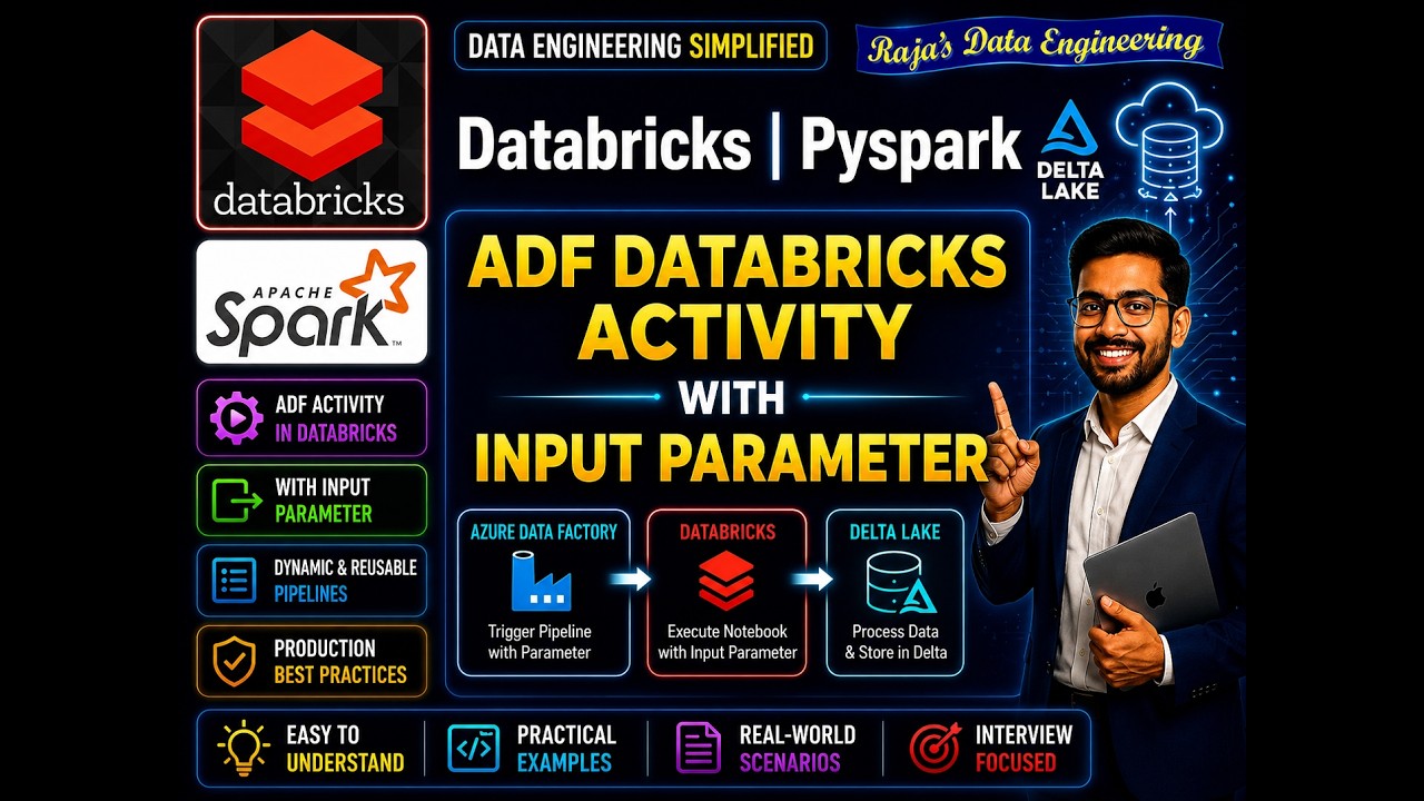 85. Databricks | Pyspark | Notebook Activity in Azure Data Factory with Input Parameter