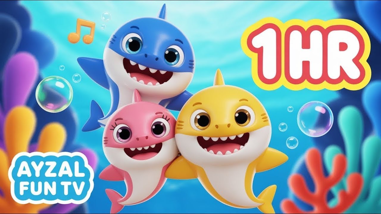 [1hr] ABCD, Baby Shark, Old Macdonald, Abc Animal Song, Wheels On The Bus + More Nursery Rhymes 