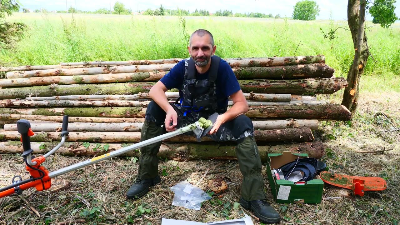 Husqvarna 545 Fr benzines tisztítófűrész , beüzemelés , próba ,brushcutter
