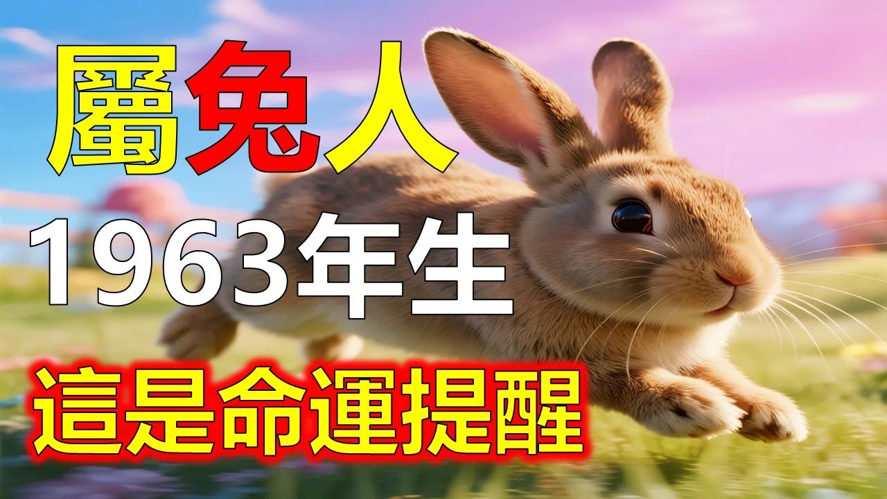 1963年屬兔人，其實命很好，只是偏財要靠這四個數字#2026兔#生肖兔#1963 兔