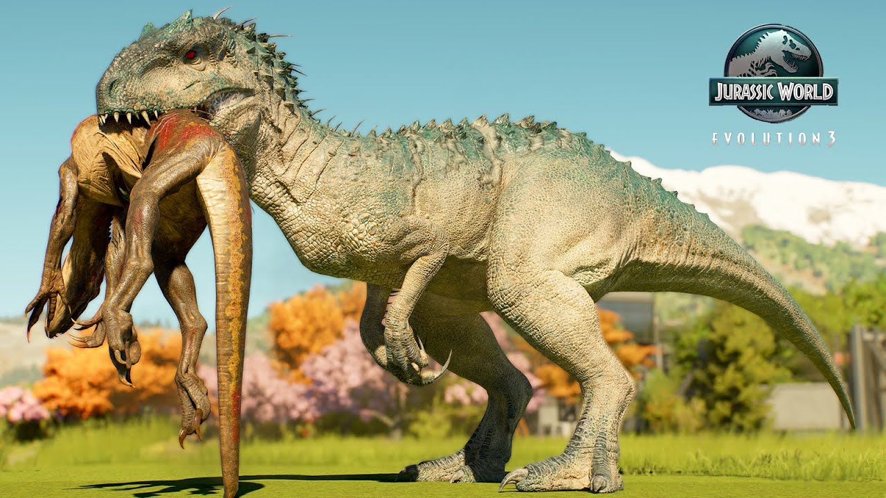 INDOMINUS REX VS ALL LARGE AND MEDIUM DINOSAURUS IN JAPAN MAP - JURASSIC WORLD EVOLUTION 3