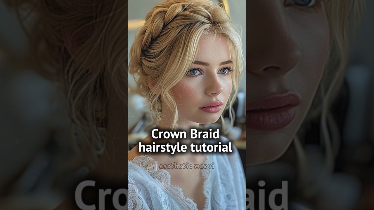 Crown Braid hairstyle tutorial 🌷 