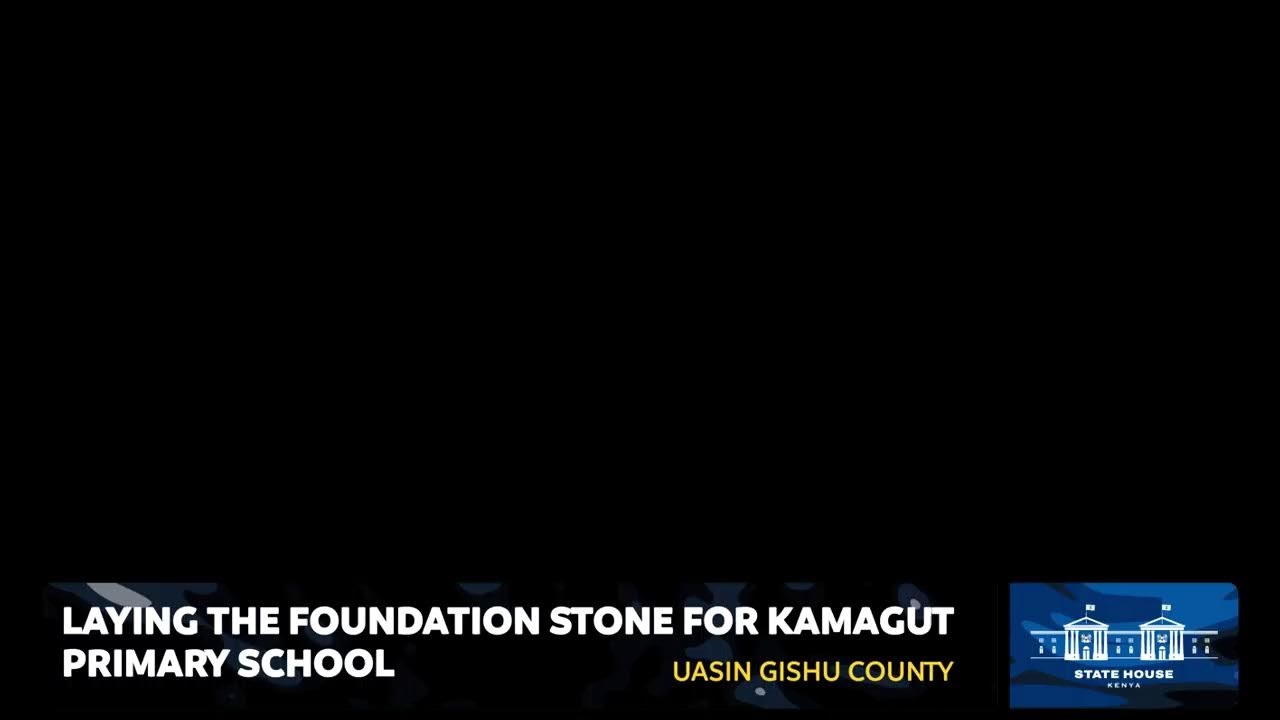 Laying the foundation stone for Kamagut Primary School, Uasin Gishu County.