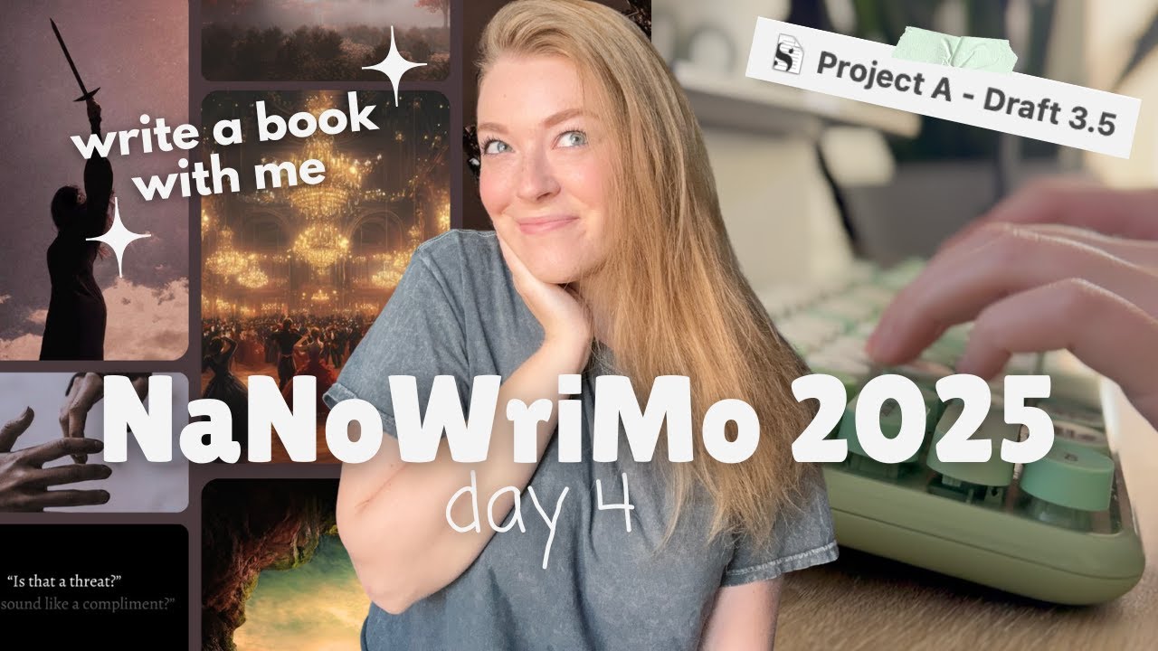 Уютный писательский видеоблог // *реалистичный* день написания главы #nanowrimo день 4