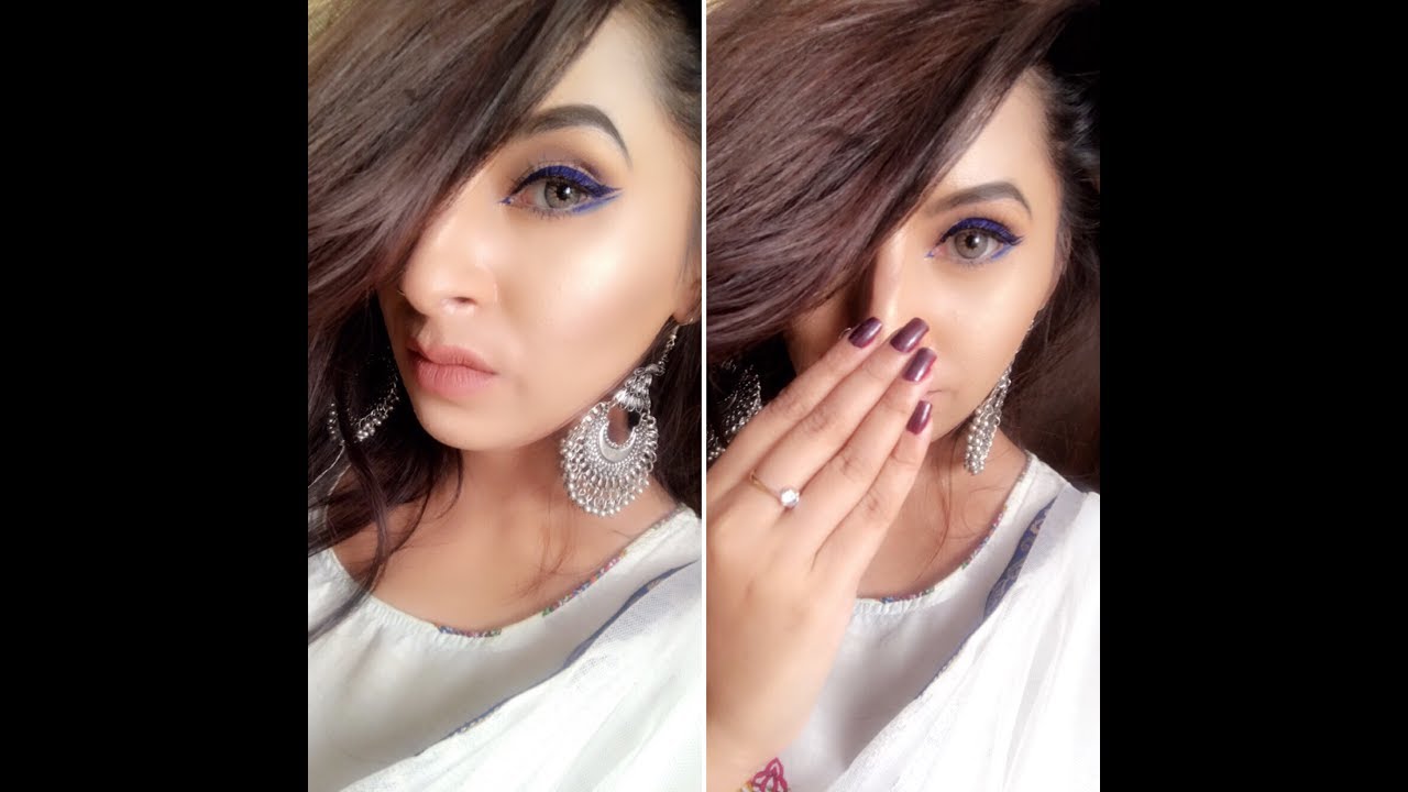 EID MAKEUP LOOK #STRIKING BLUE DRAMATIC DOUBLE WINGED LINER
