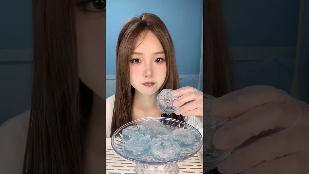 ASMR THIN ICE EATING MUKBANG