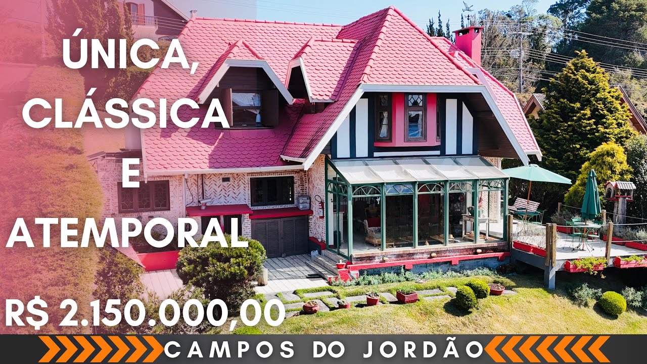 🍁 ÚNICA, CLÁSSICA,  E ATEMPORAL! - ALTO DO CAPIVARI EM CAMPOS DO JORDÃO - R$  2.150.000,00