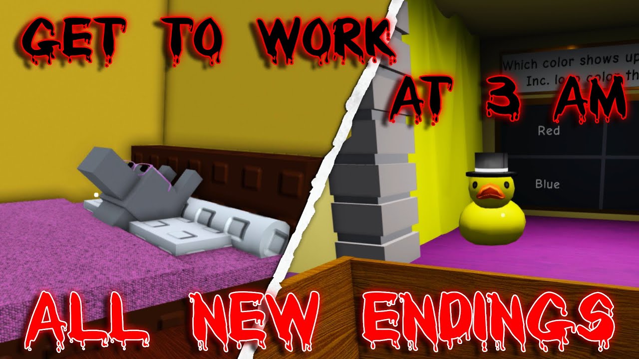 Get To Work At 3 AM - ALL New Endings - Full Gameplay [ROBLOX]