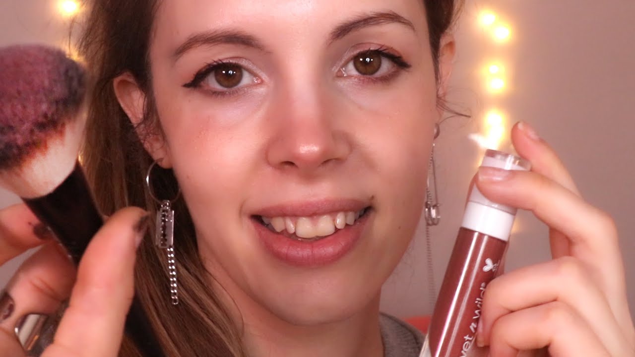 ASMR Doing Your Makeup (Layered Sounds, Breathy, Warm Up-close Whispering)