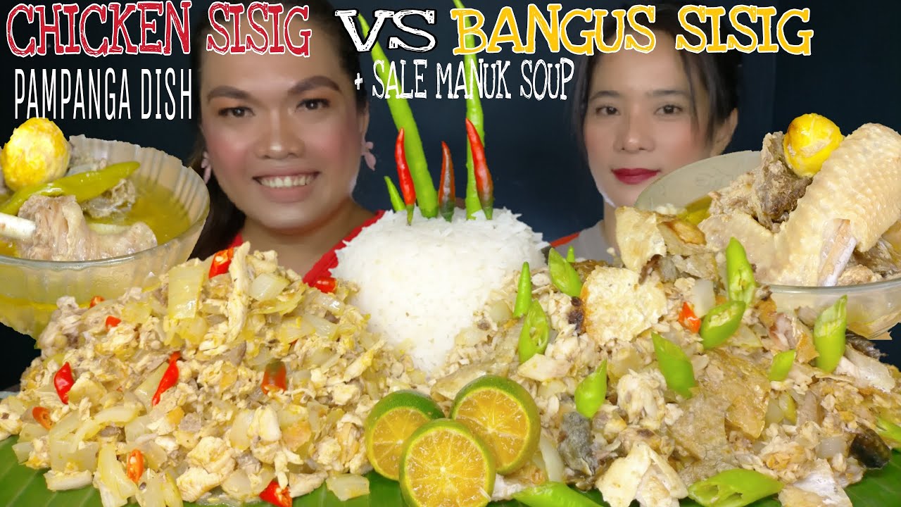 CHICKEN SISIG VS BANGUS SISIG MUKBANG COLLAB WITH @MomShieLyZa | PAMPANGA DISH | FILIPINO MUKBANG
