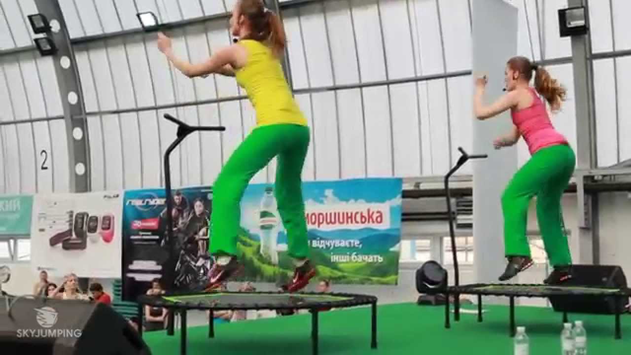 Fitness på studsmattor