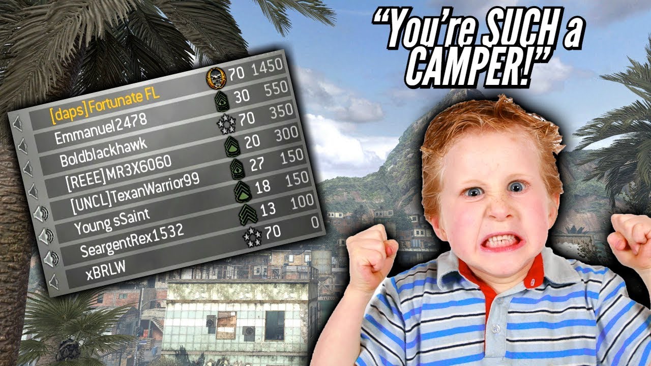 Getting Accused For CAMPING In MW2 GAME CHAT In 2019..