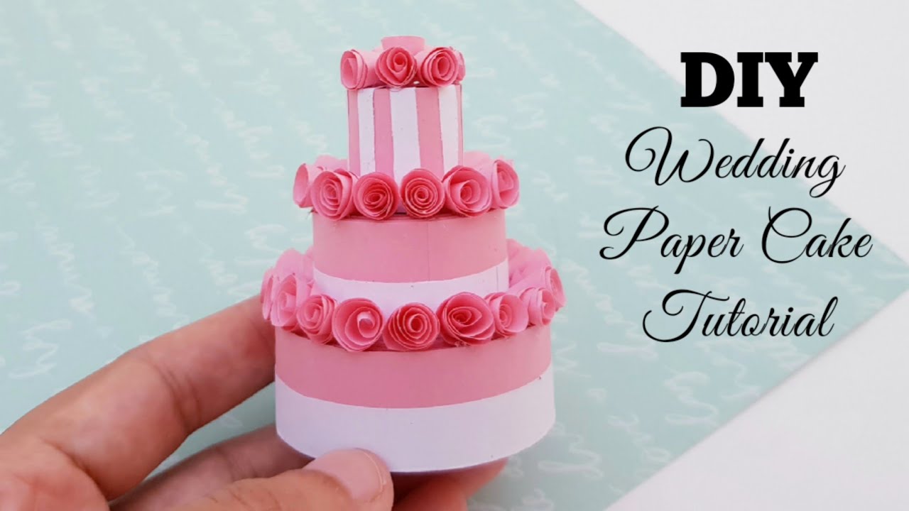 Beautiful Quilling paper Cake 3D _ Paper dollhouse kitchen accessories | Miniature doll food DIY