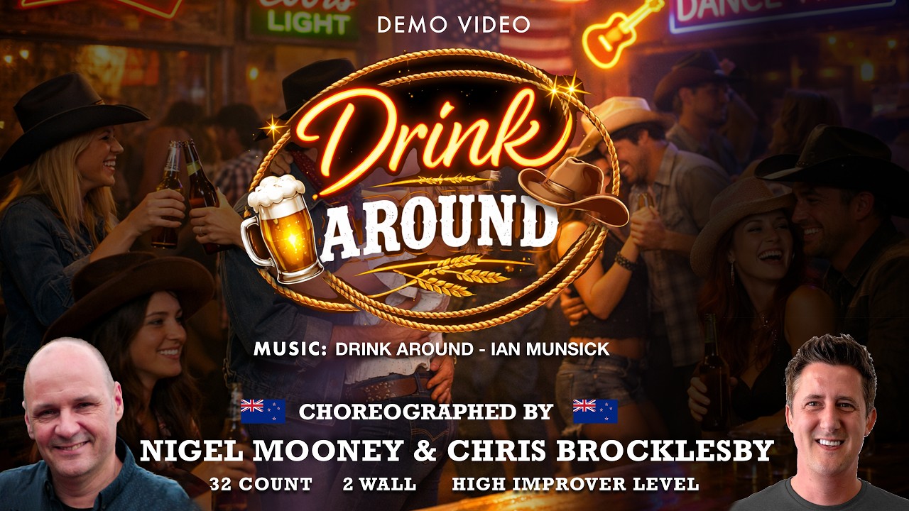 Drink Around - Line Dance DEMO (Nigel Mooney & Chris Brocklesby - NZ)