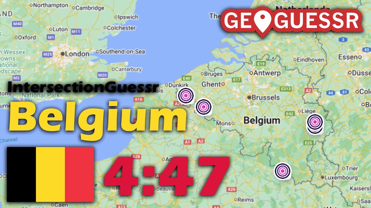 [Geoguessr] IntersectionGuessr Belgium 25K in 4:47