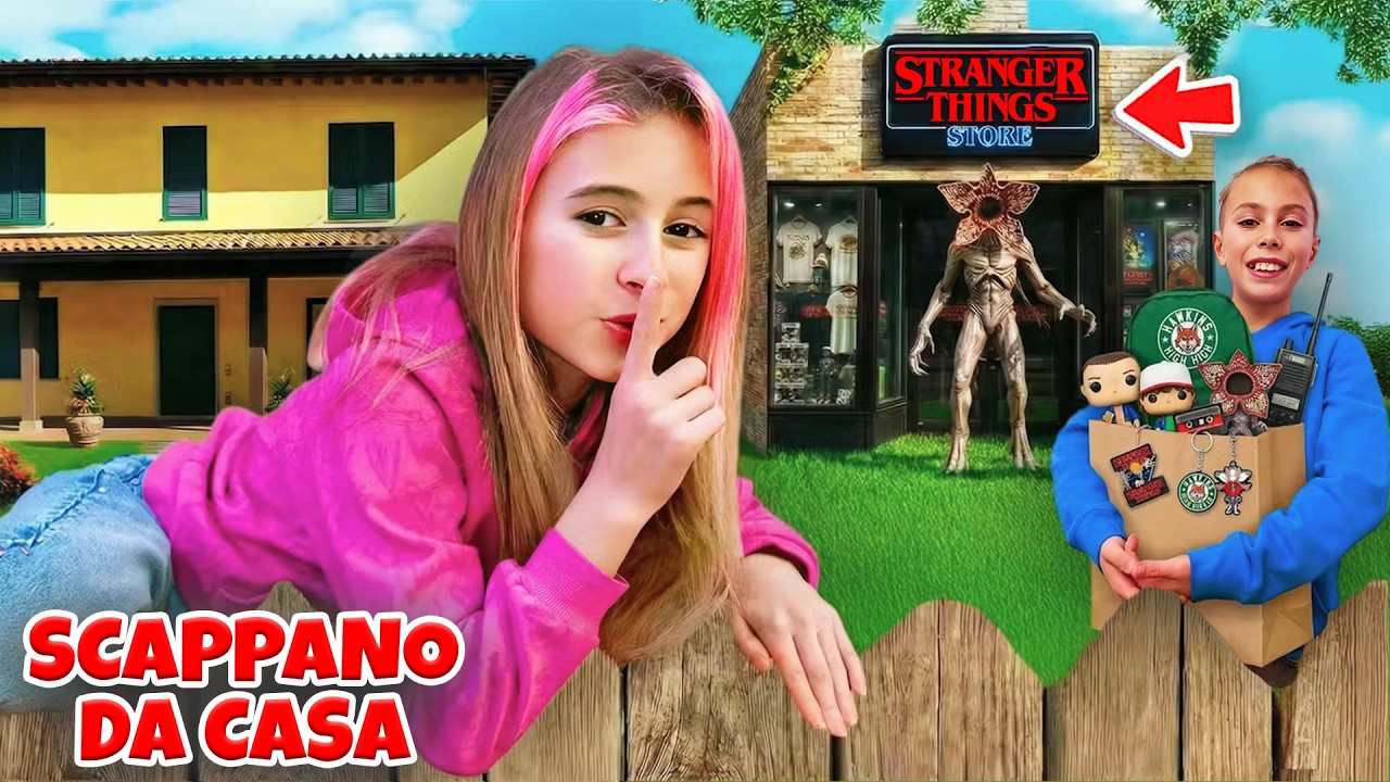 PAPÀ SALVO SCOPRE GIORGIA CHE SCAPPA DI CASA PER COMPRARE I NUOVI OGGETTI DI STRANGER THINGS!