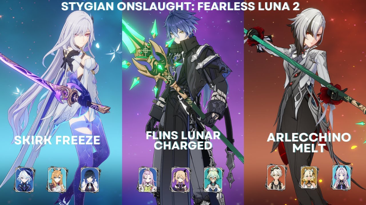 Stygian Onslaught LV 5 Fearless | Genshin Impact Luna 2 (all CO 5star except C2 Furina)