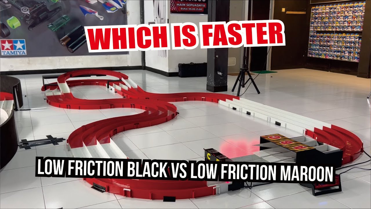 Which Is Faster Low Friction Maroon VS Black Mini4WD Tamiya Damper Bmax