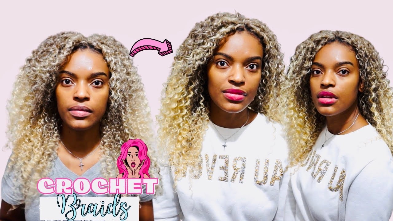 🤫NO LEAVE OUT🚫Natural LOOKING Curly Blonde Crochet Braids Install•Ft. Zury Bohemian 14”