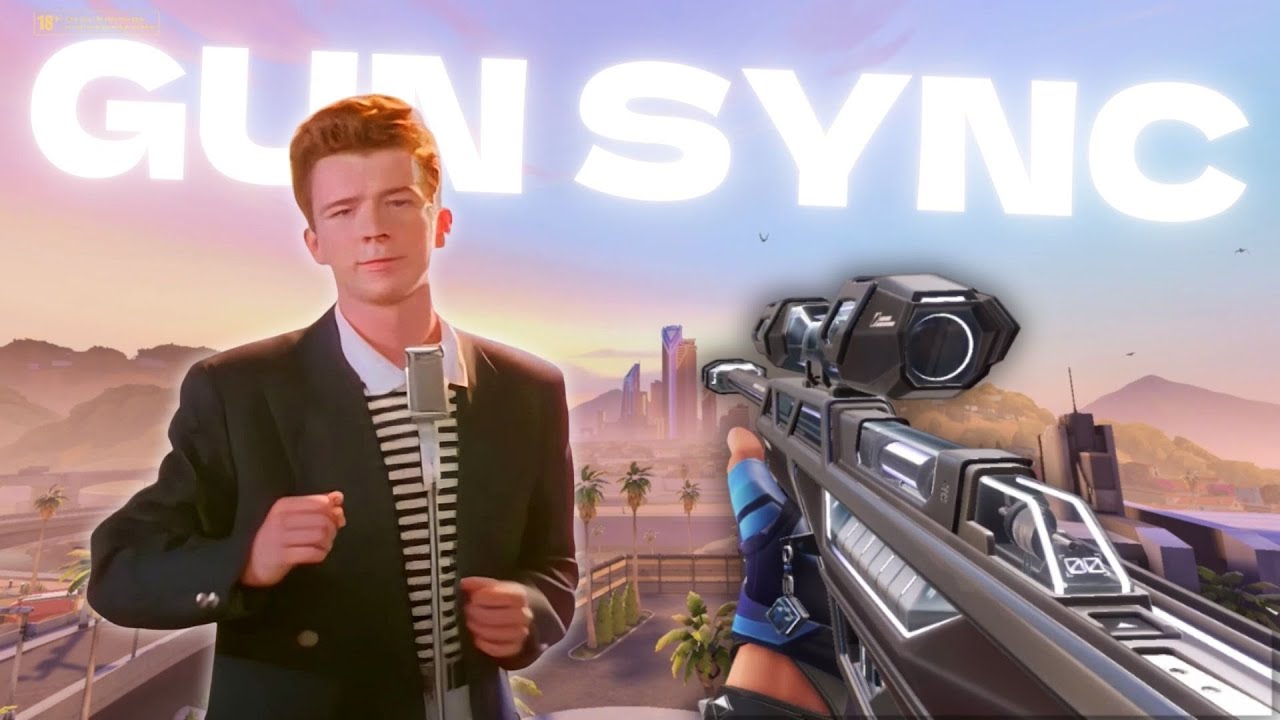 NEVER GONNA GIVE YOU UP | VALORANT GUN SYNC - #SyncTumLum Top 15
