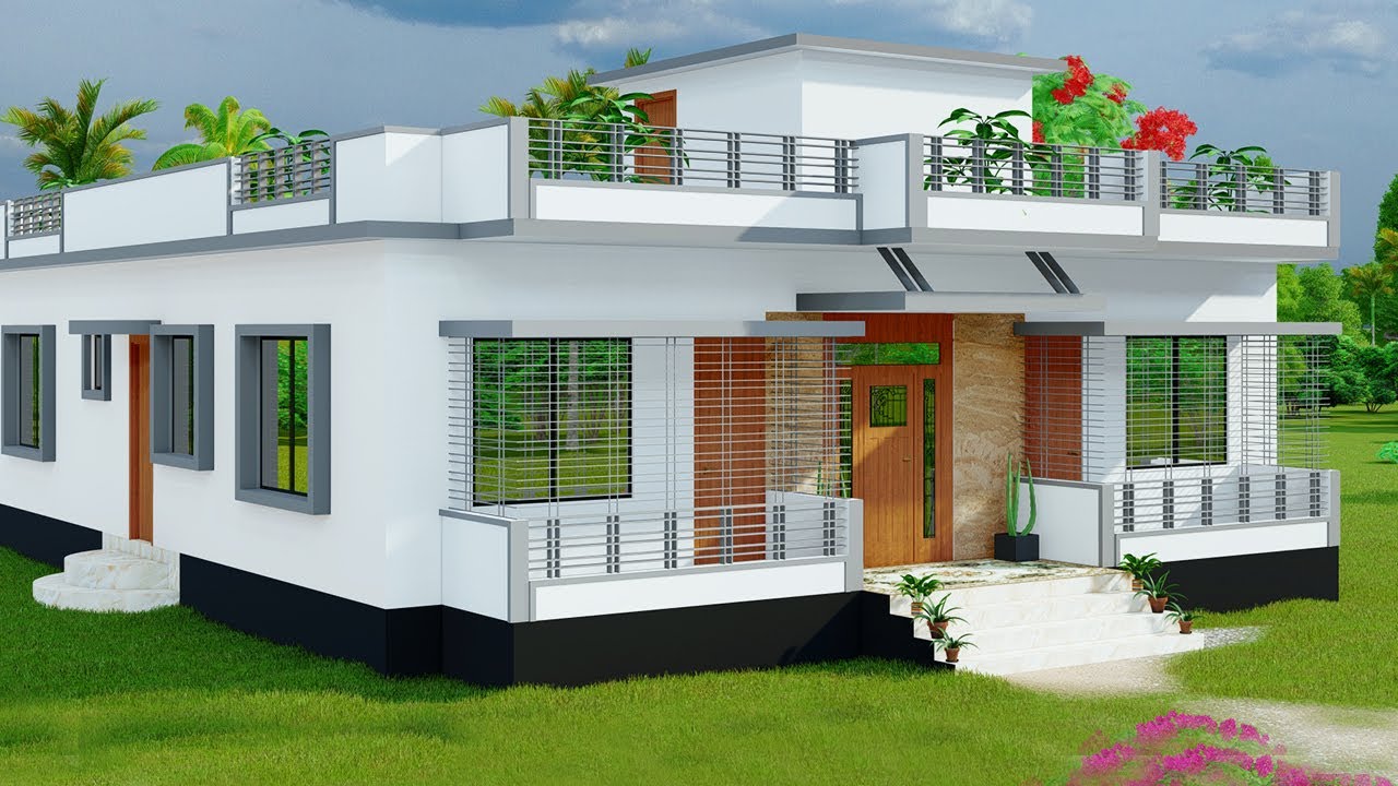 অল্প খরচে কিভাবে  একতলা বাড়ি করবেন। Low cost One Story Building Design.