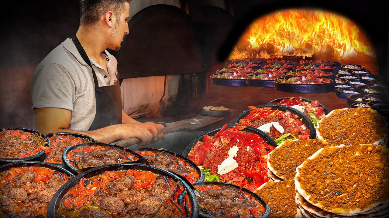 Epic Tray of Kebabs Cooked in a Stone Oven | Mouth-Watering  Kebab Variety! Turkish Street Food Tour