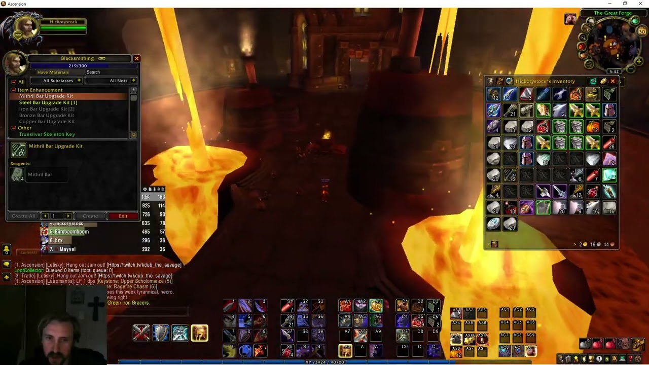 Hickorystock Update--Weaponsmithing Progress 219---Ascension Bronzebeard Gameplay