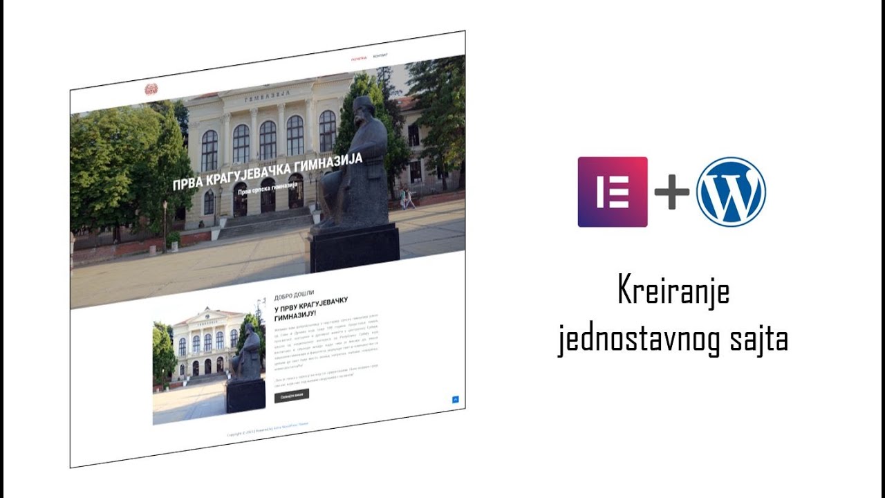 Wordpress instalacija | Izrada jednostavne stranice u Elementoru | Export sajta | 2023