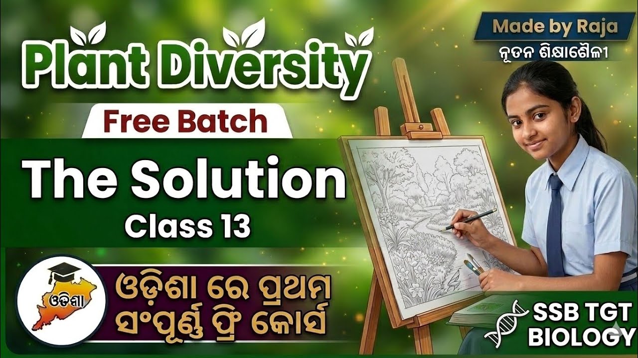 Plant Diversity and Conservation SSB TGT || TGT Science CBZ Biology || OSSTET RHT SSD TGT OAVS 