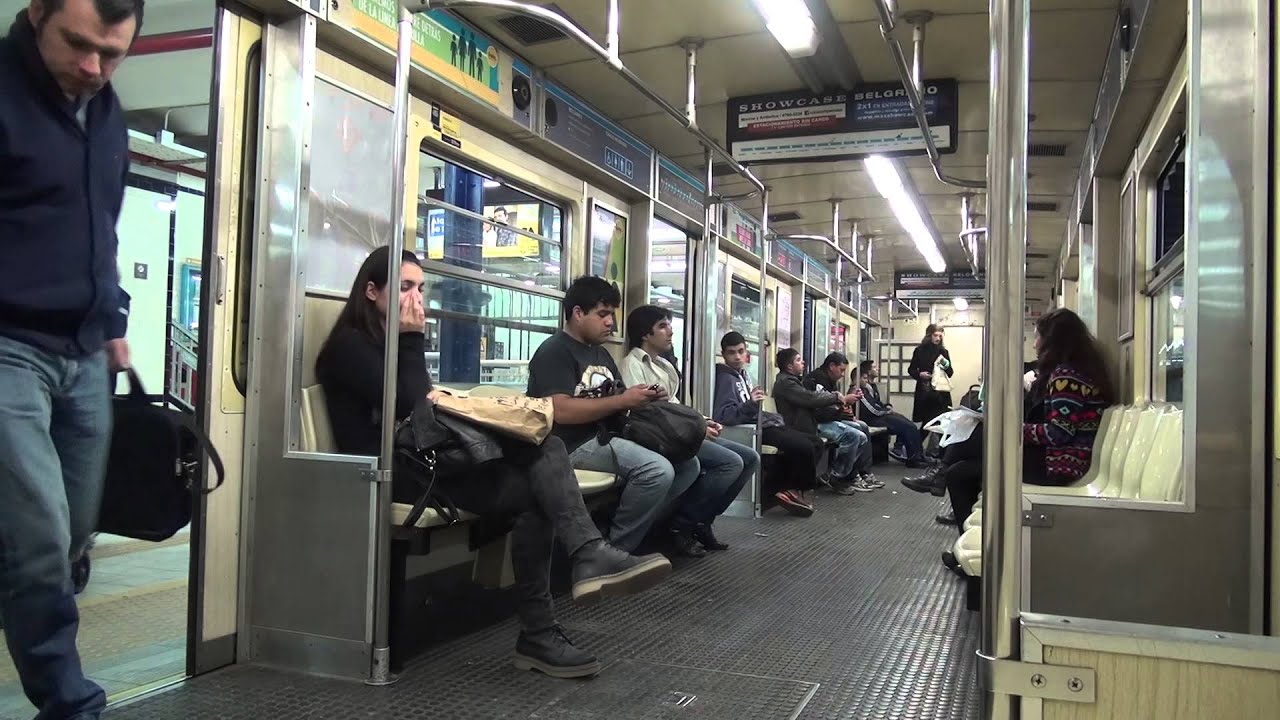 Buenos Aires地下鉄A線 Fiat Materfer　車内の様子（Congreso→Lima）