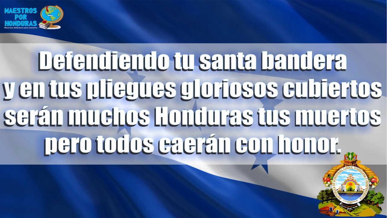 HIMNO NACIONAL DE HONDURAS-KARAOKE
