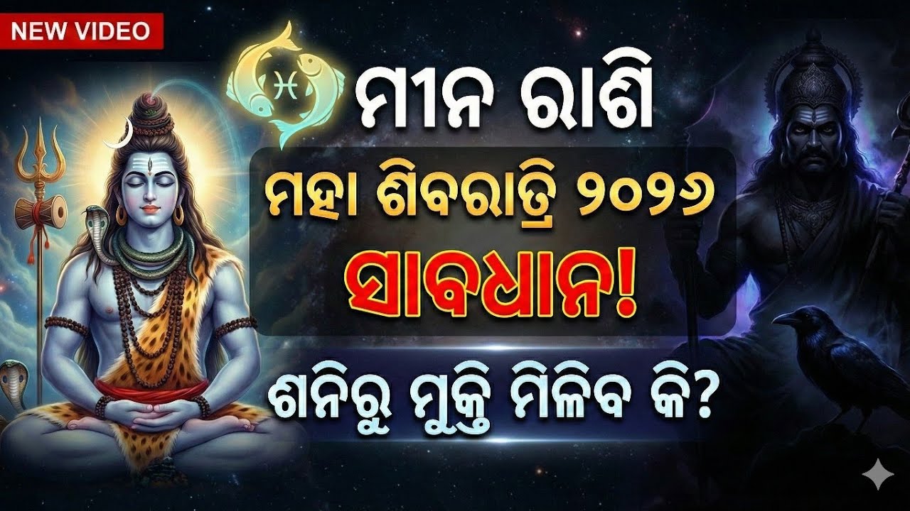 Meena rashi Maha Shivaratri 2026 odia||Pisces horoscope Maha Shivaratri 2026 odia #shivratri2026 