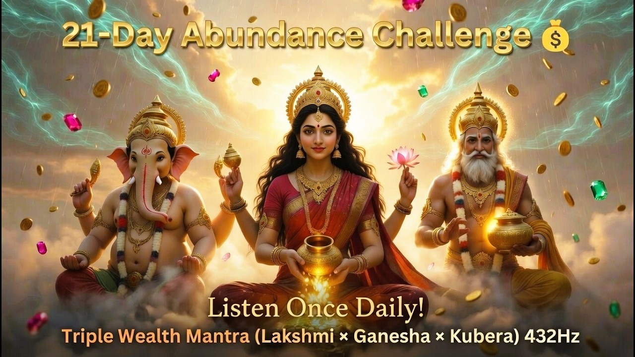 21-Day Abundance Challenge 💰 Manifest Money Fast! Lakshmi Ganesha Kubera 432Hz