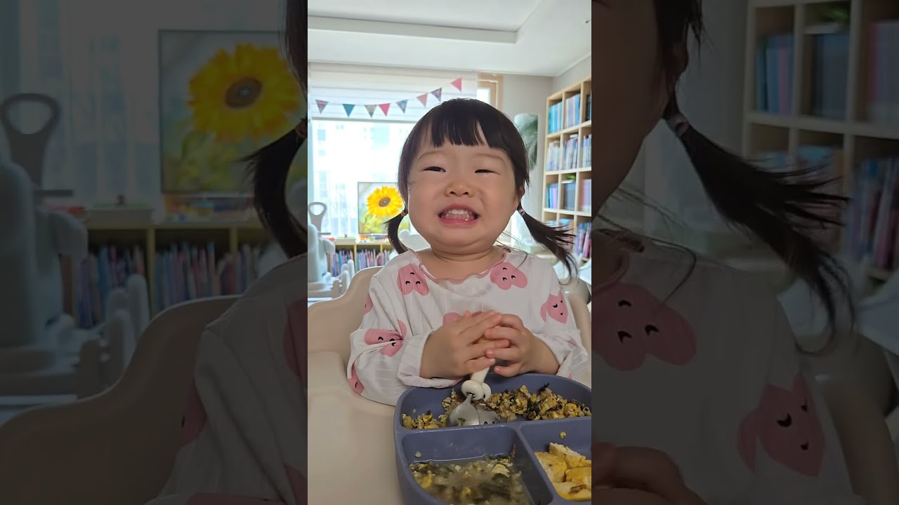 아기 밥먹이기, 이정도 여유시간이 있어야..  #아기먹방 baby mustang #baby food