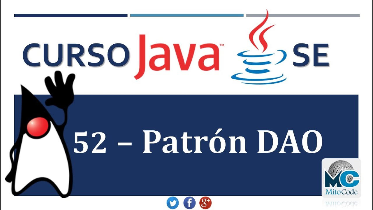 Tutorial Java SE - 52 Patrón DAO