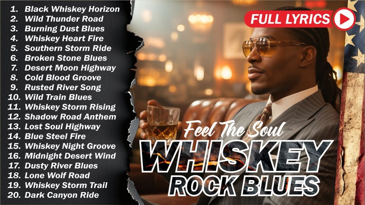 🎸 The Best of Whiskey Blues 🎶 Timeless Blues Rock Songs for Relax, Chill & Night Vibes