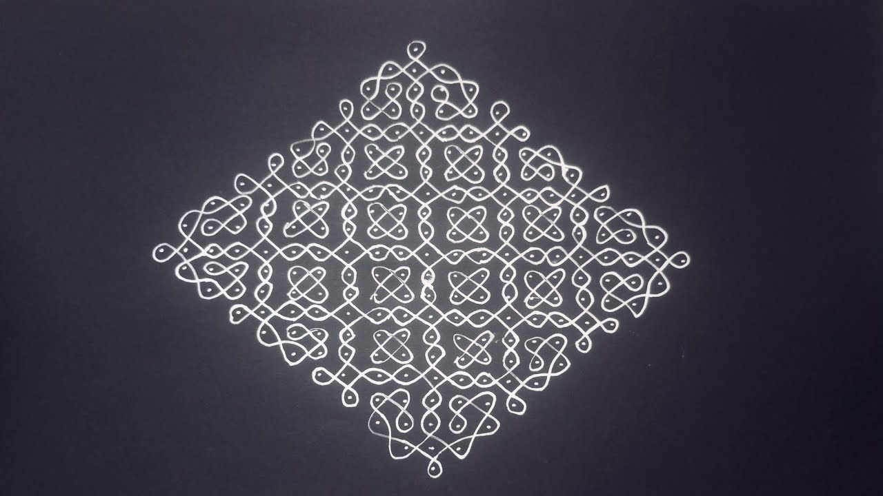 Elegant 21-1 sikku kolam/shivaratri special rangoli#music #muggulu #rangoli #kolam 