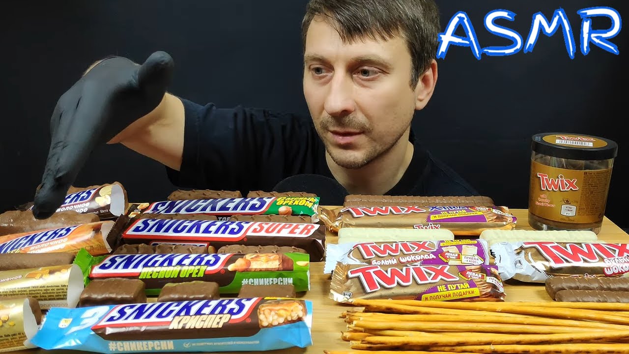 ASMR CANDY ICE CREAM SNICKERS AND TWIX MUKBANG | АСМР СНИКЕРС И ТВИКС МУКБАНГ | #snickers #twix