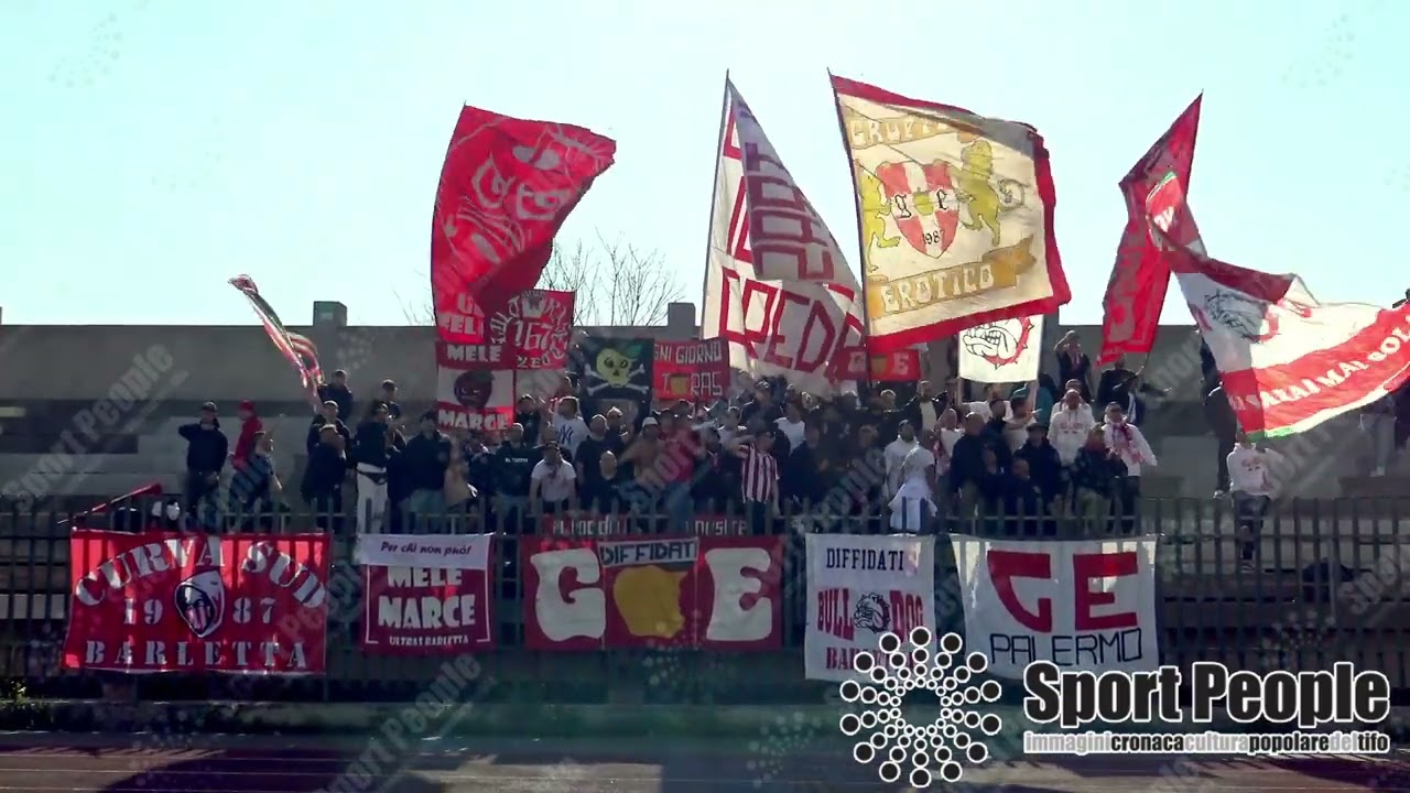 🔴⚪🥁 «Noi siamo il Barletta Calcio!»: tifo biancorosso @Sciacca, Coppa Italia 2024-25