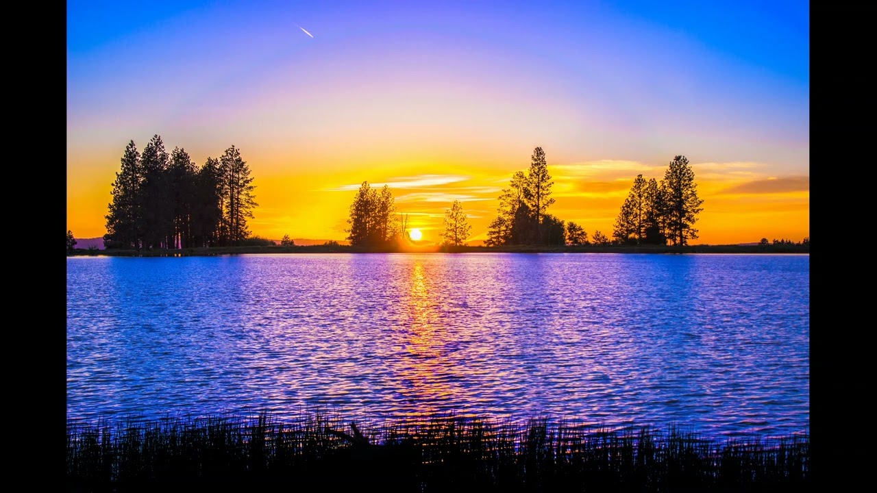 Sunset over Lake Ambience, Gentle music, Ambiance, Ambient, Forest, Nature, [ Deep Healing Music ]