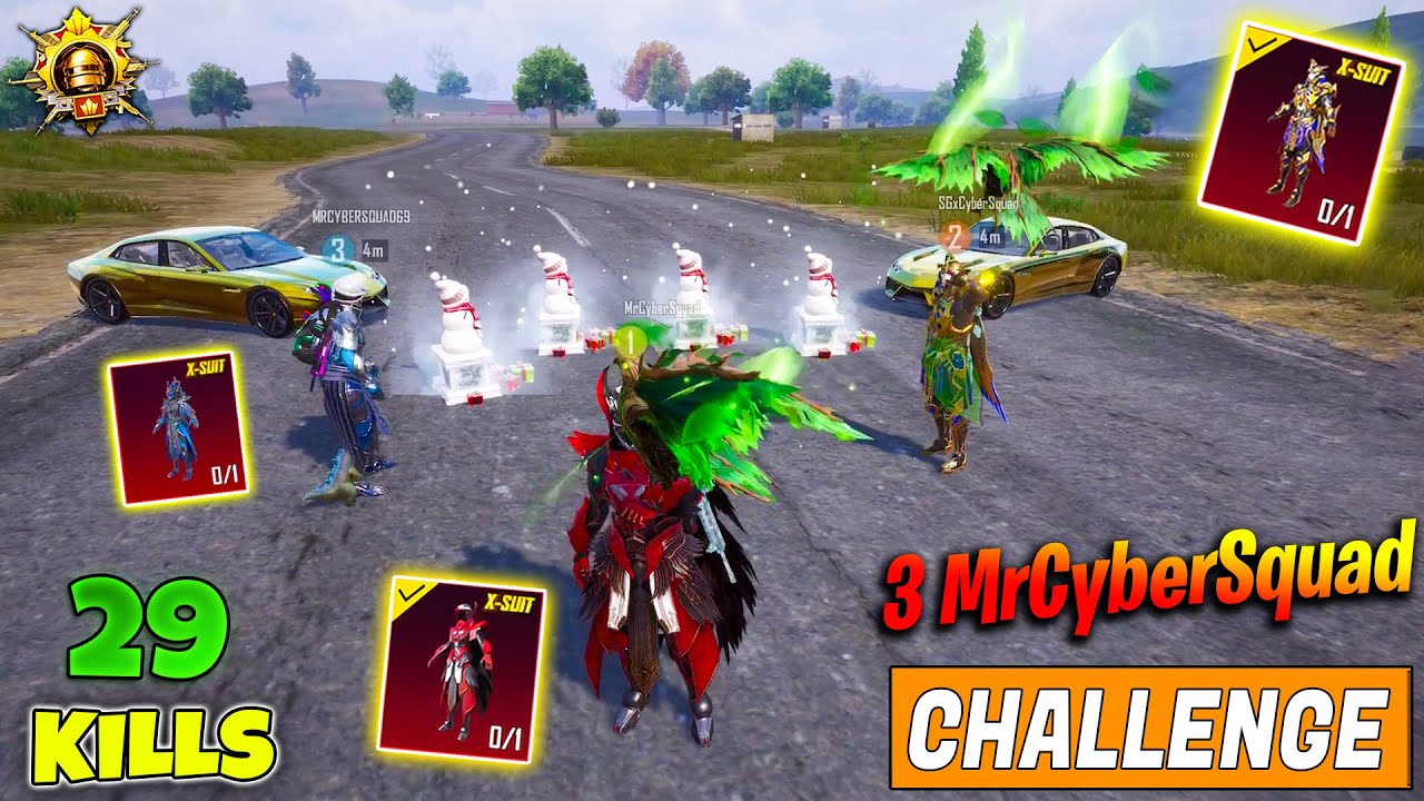 😱 OMG !! 3 MRCYBERSQUAD CHALLENGE PHARAOH X-SUIT, BLOODRAVEN X-SUIT & POSEIDON X-SUIT IN BGMI