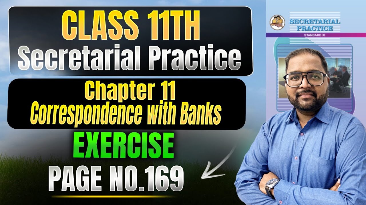 Class 11th SP Chapter 11Correspondence with Banks| Lecture 1 #spclass11th#hemalsir