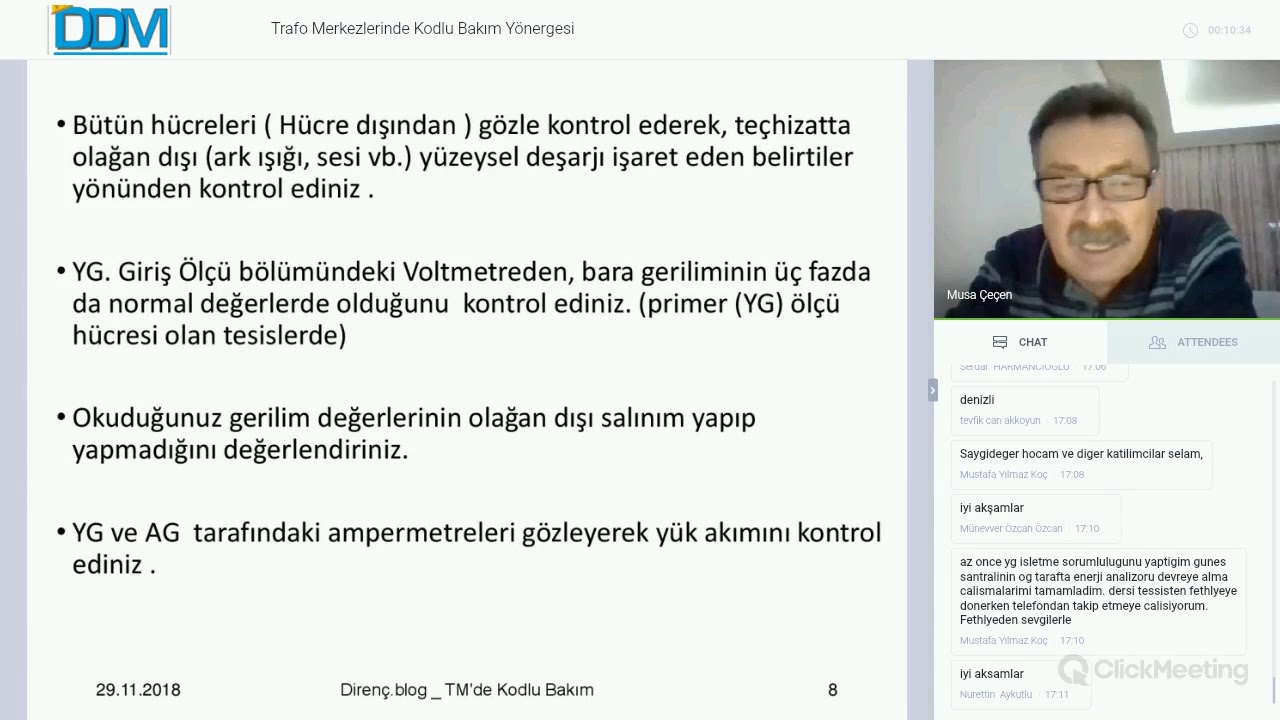 Transformatör Merkezlerinde Kodlu Bakım   Musa Çeçen