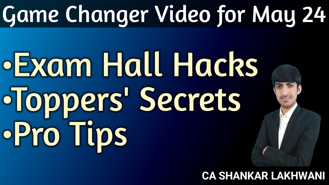 Watch this if you want to crack CA Exams in May 2024 I Exam Hacks I CA Final & Inter May 2024