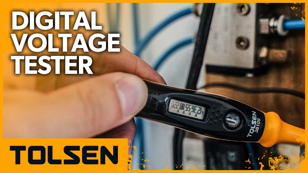 TOLSEN Digital Voltage Tester with 12-250V LED Digital Voltage Display